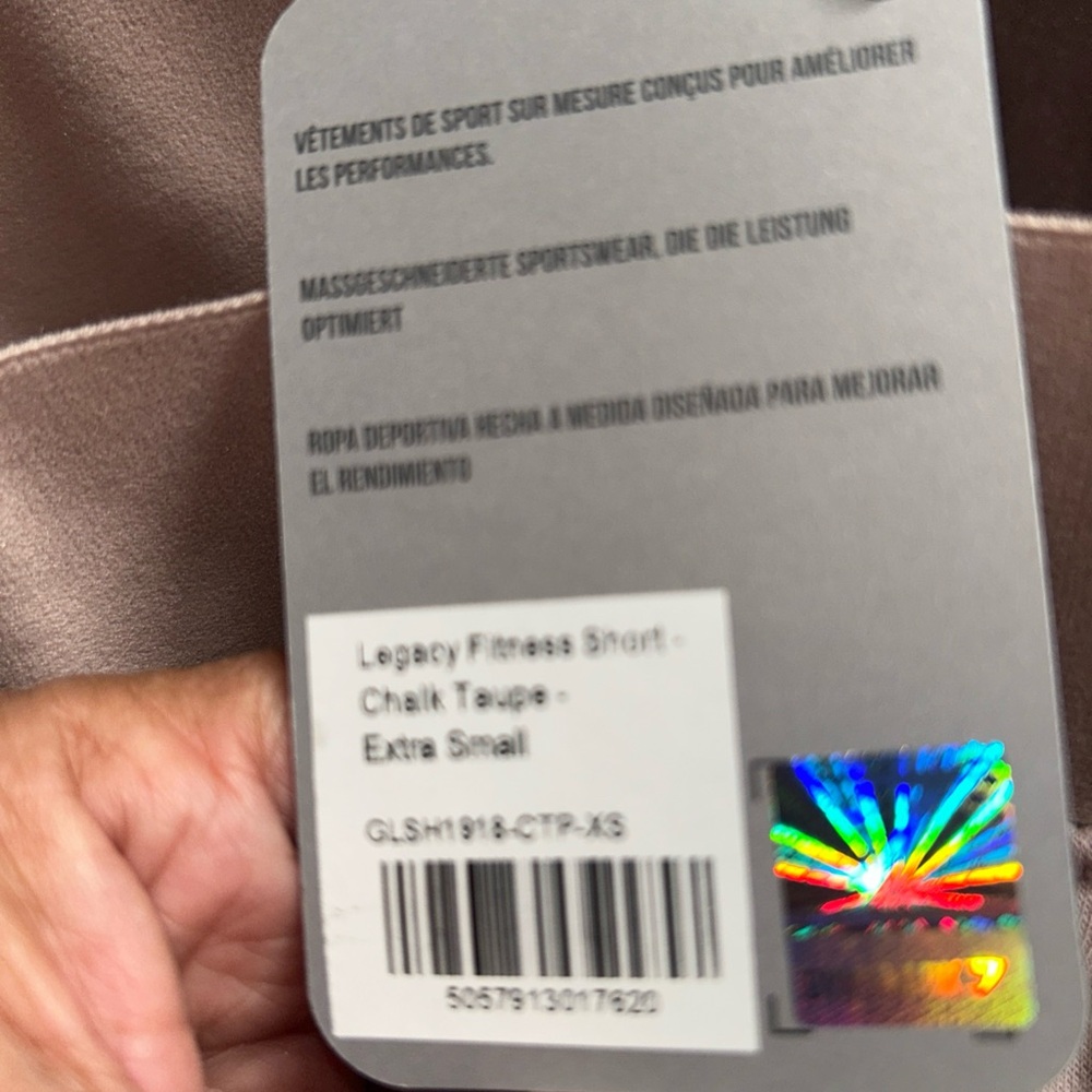 new GYMSHARK Original Legacy taupe fitness shorts Sz XS - Picture 11 of 11